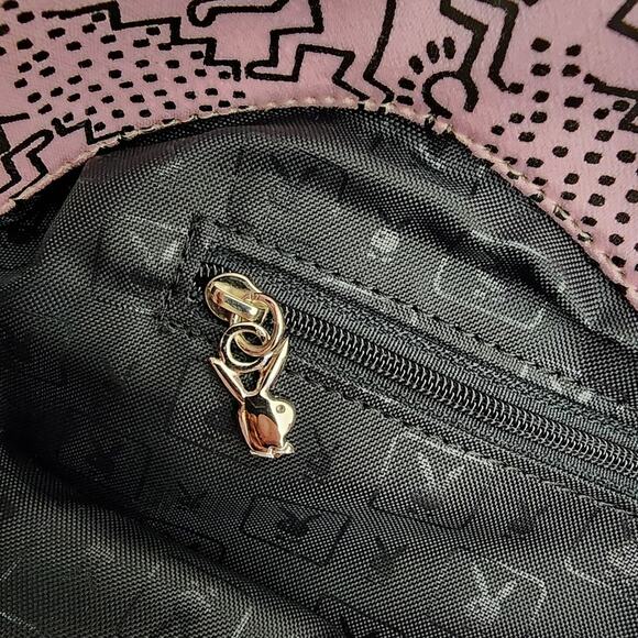 NEW Playboy Bunny Y2K Pink Patterned Graphic Shoulder Tote Women's Bag - Picture 11 of 12
